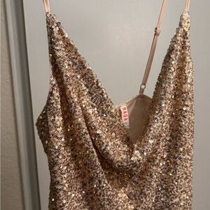 Gold Sequin Jumpsuit